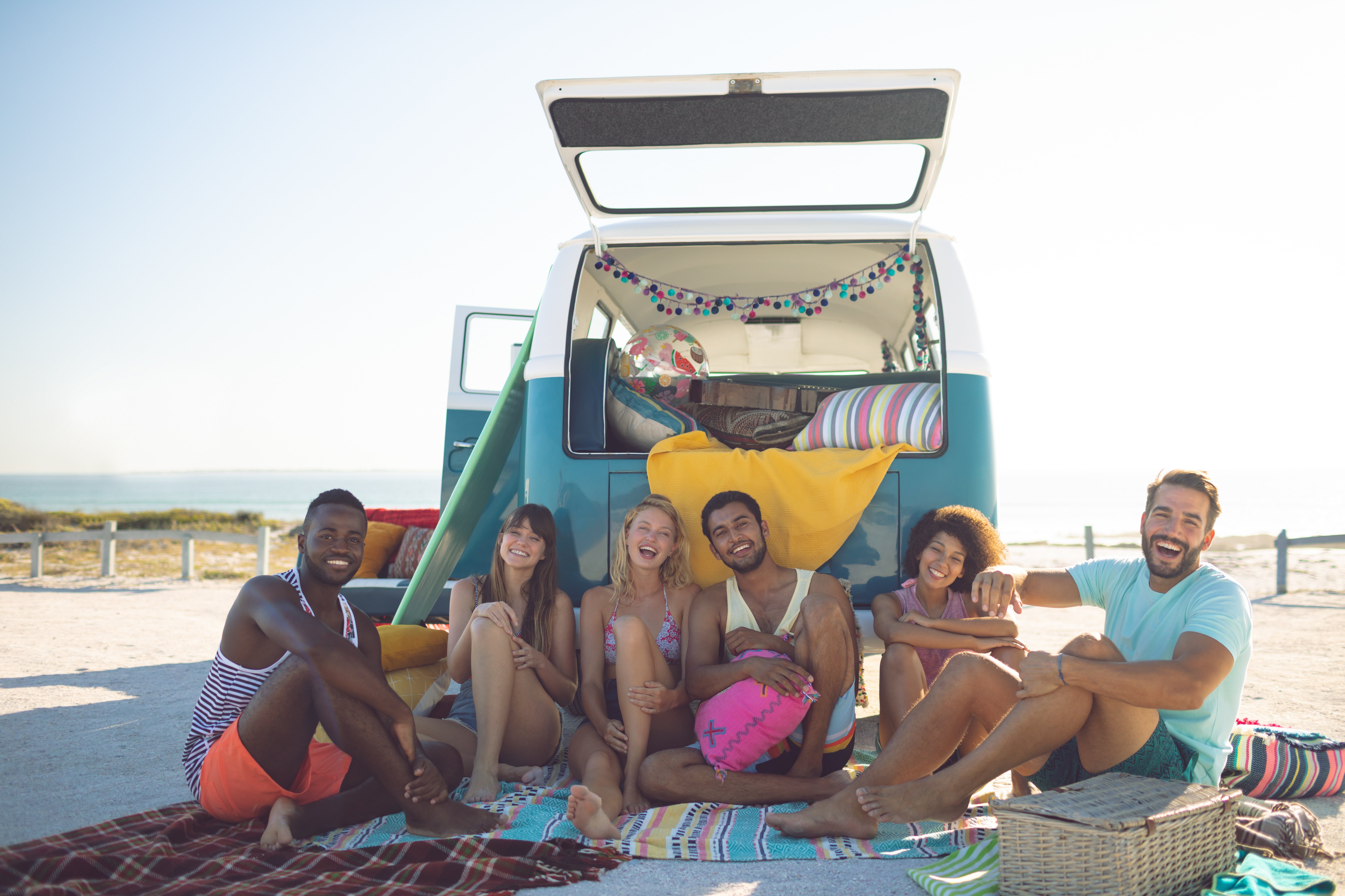 Campervan friends chilling ground