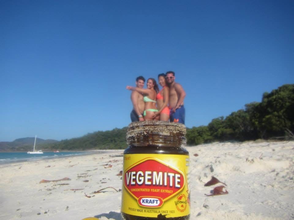 Whitehaven beach day with new friends
