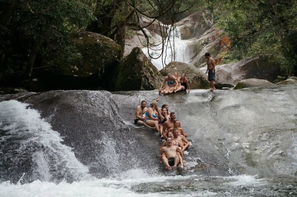 Waterfall slide, Atherton Tablelands