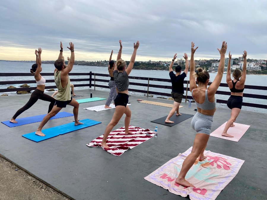 Sunrise yoga with ocean views — Social Meetup